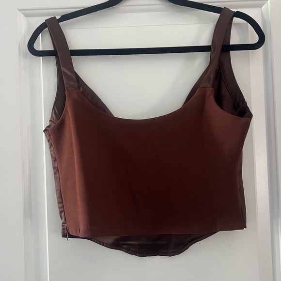 97. Porridge Satin Corset Top - Picture 7 of 8